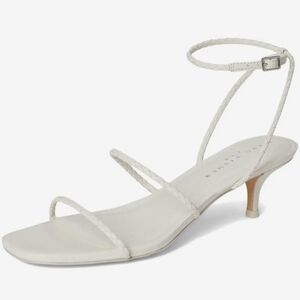 Marc Fisher Dress Sandals 8.5 White Woven Leather Beylee Dainty Strappy New $130